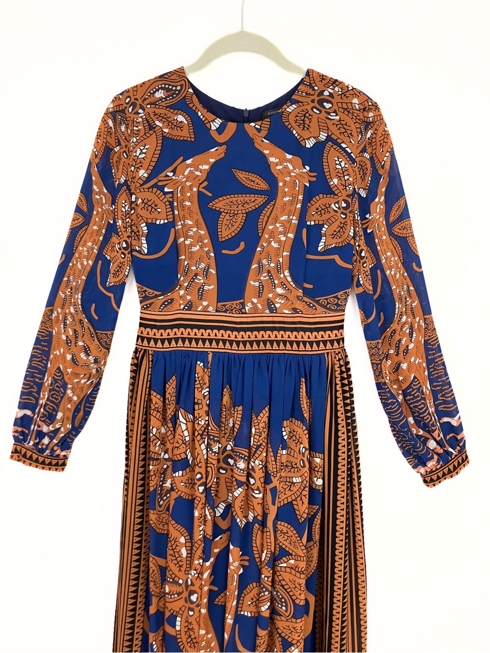 Floryday Boho Giraffe Print Maxi Dress Size 6 - Picture 3 of 7